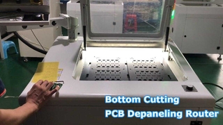 CE PCB Depaneling Router Machine Anti Static Ionizer Curve Cutting
