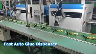 High Speed Automatic Glue Dispenser with Conveyor Belt and PC Controlled