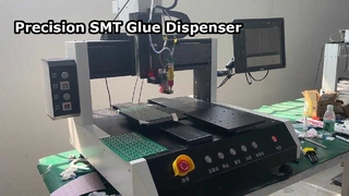 Dual table SMT glue dispenser machine with PC and CCD system